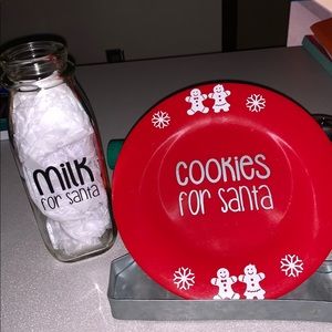 Milk For Santa and Cookie Plate